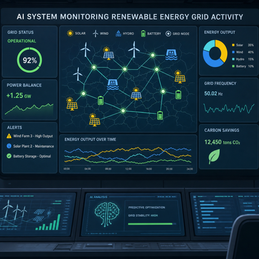 AI-Driven Clean Energy Grid Balancing