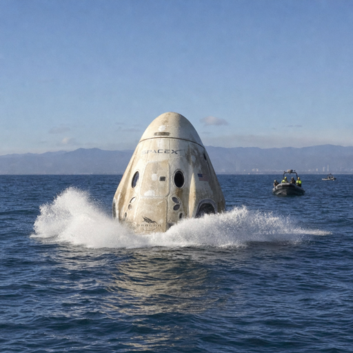 NASA astronauts splash down